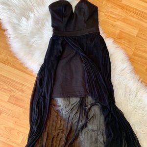 Black high low dress